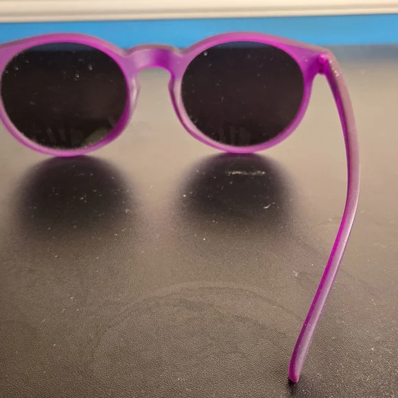 Goodr Brand Purple Sunglasses with Green Lenses - Picture 2 of 4